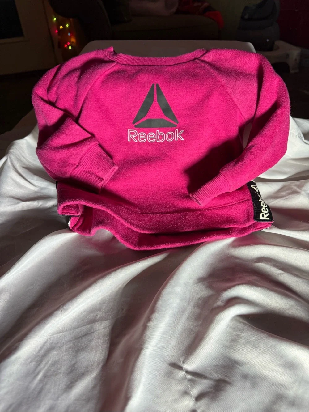 Reebok Bright Pink Logo Sweatshirt-18 months